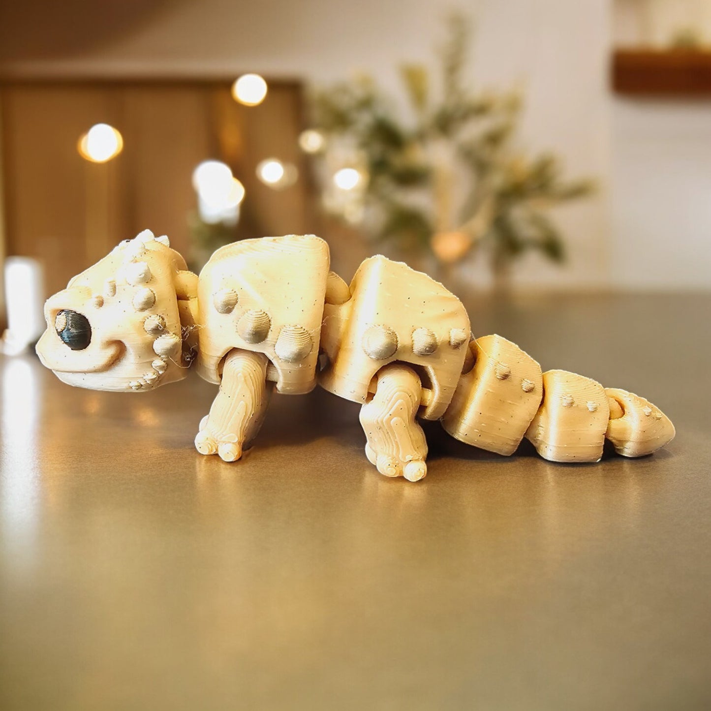 Bearded Dragon Pair - Articulated Keychain & Desk Buddy