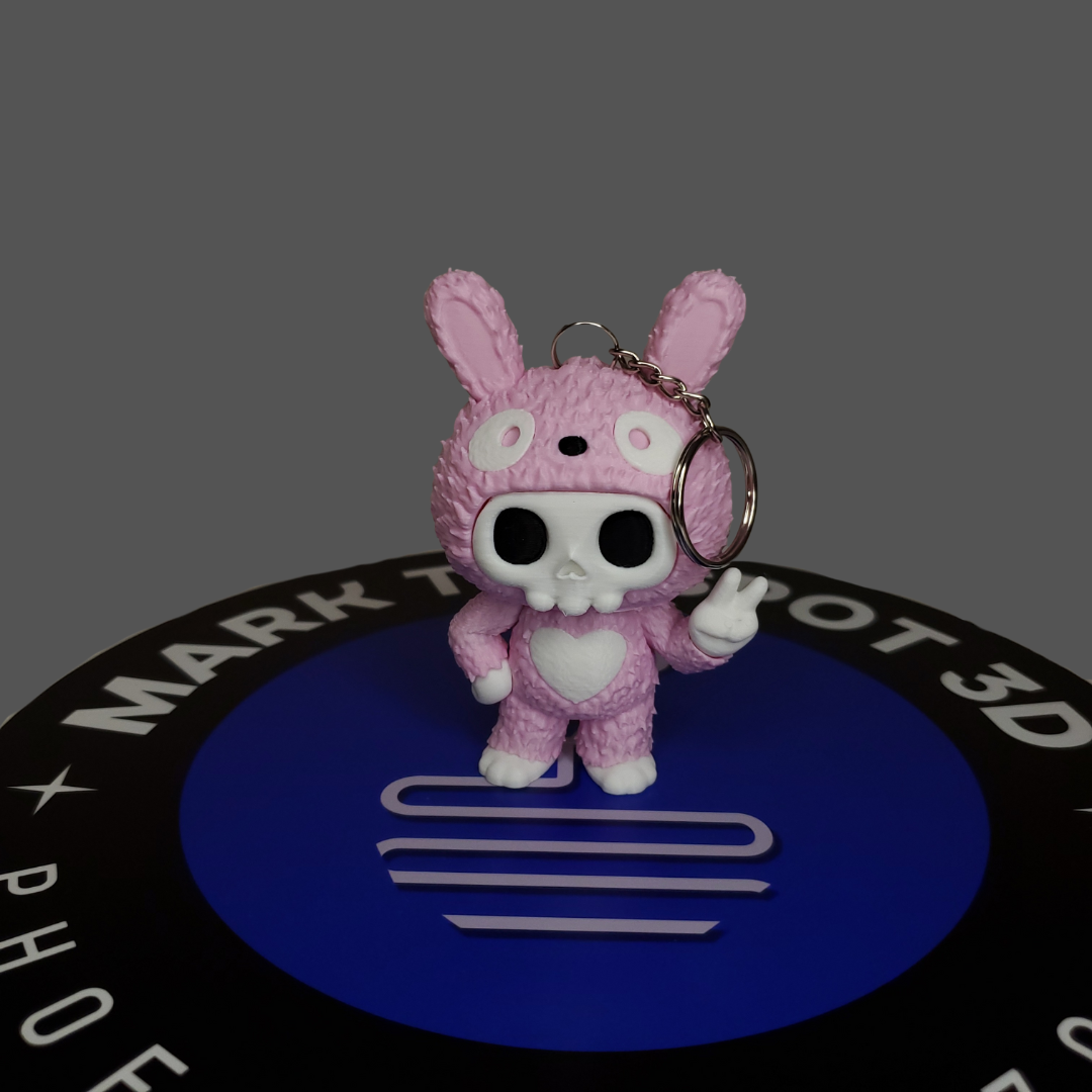 Bunny Skeleton Keychain