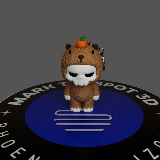 Capybara Skeleton Keychain