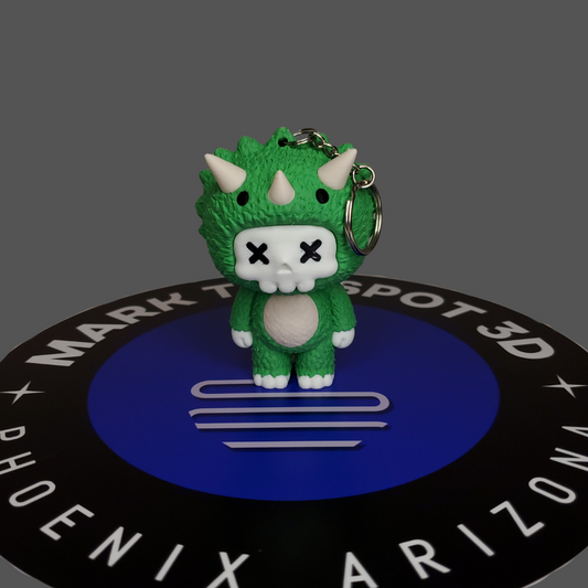 Triceratops Skeleton Keychain
